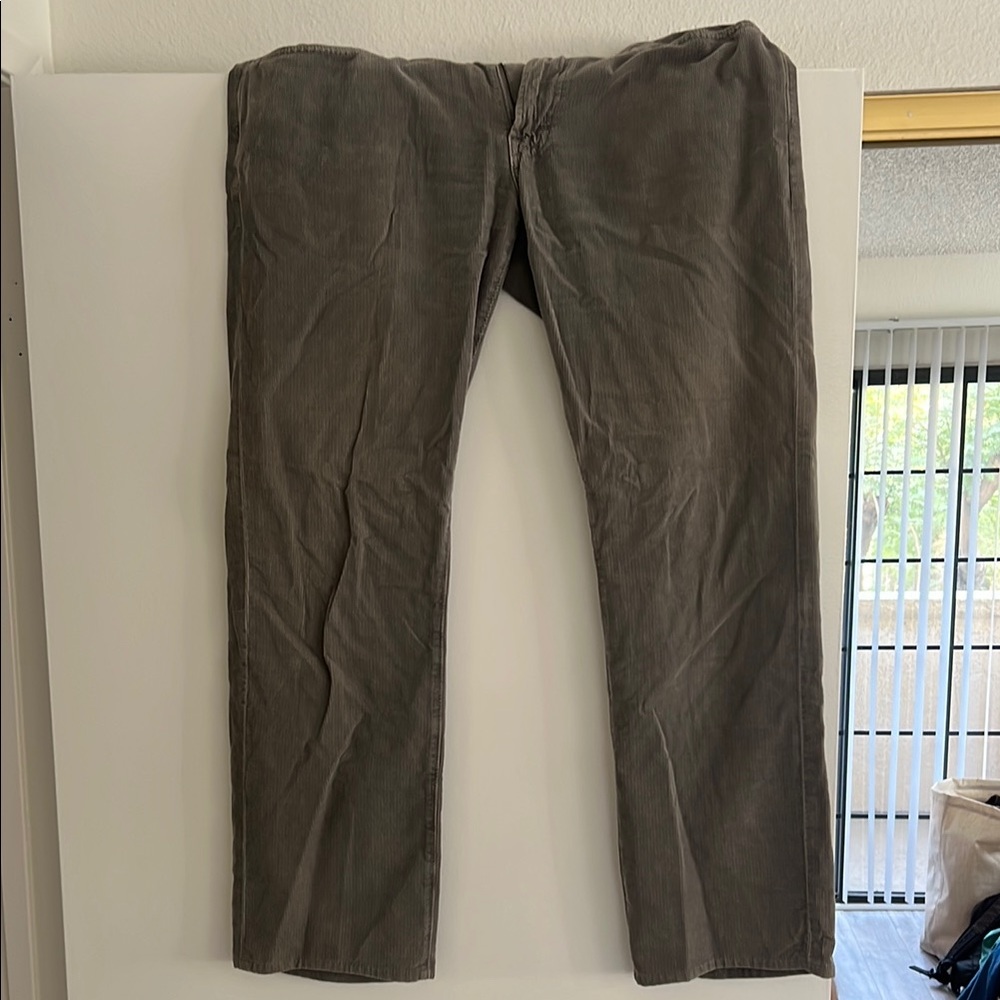 Ag Adriano Goldschmied Gray Corduroy Pants